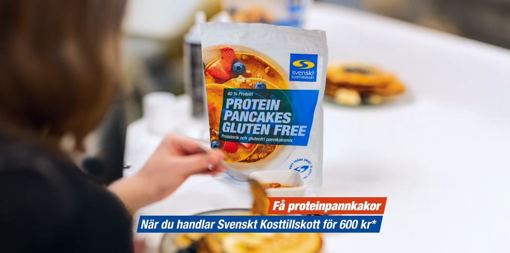 F� Protein Pancakes Gluten Free n�r du handlar f�r 600 kr fr�n varum�rket Svenskt Kosttillskott